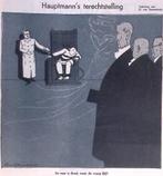 Hauptmanns terechtstelling op spotprent (lijst optie), Antiek en Kunst, Kunst | Litho's en Zeefdrukken, Verzenden