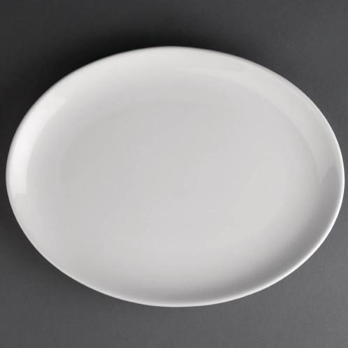 Porselein ovaal plat bord | 25 cm (stuks 12), Zakelijke goederen, Horeca | Overige, Verzenden