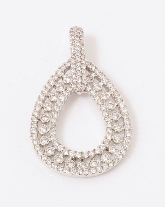Hanger - 18 karaat Witgoud - 0.95ct. tw. Diamant, Sieraden, Tassen en Uiterlijk, Antieke sieraden