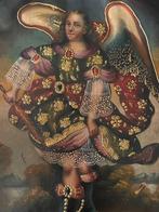Cuzco Perú School - Archangel St Miguel with Sword on fire -, Antiek en Kunst, Kunst | Niet-Westerse kunst