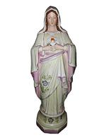 Beeldje - Madonna - 34 cm - Biscuit porselein, Antiek en Kunst