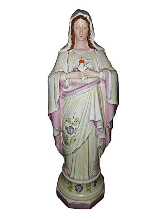 Beeldje - Madonna - 34 cm - Biscuit porselein, Antiek en Kunst, Antiek | Boeken en Bijbels