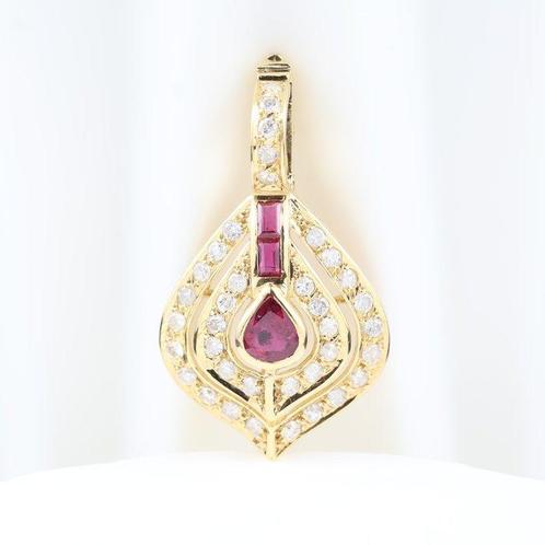 Zonder Minimumprijs - Hanger - 18 karaat Geel goud - 1.28ct., Sieraden, Tassen en Uiterlijk, Antieke sieraden
