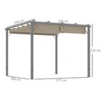 TRUUSK Pergola Ca. 3x3m Tuinpaviljoen Met Magnetisch Pad, Te, Verzenden, Nieuw