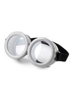 Goggles Grijs Grijze Bril met Heldere Glazen en Elastieken B, Ophalen of Verzenden, Nieuw, Feestartikel, Carnaval
