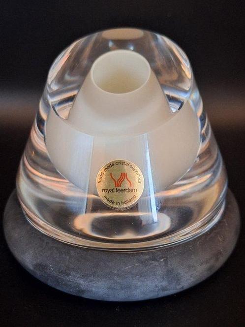 Glasfabriek Leerdam - menno jonker - Vaas - Glas, Antiek en Kunst, Antiek | Glas en Kristal
