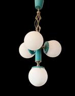 Plafondlamp - Gelakt metaal, kristal, Antiek en Kunst, Antiek | Lampen