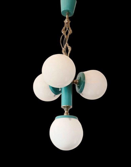 Plafondlamp - Gelakt metaal, kristal, Antiek en Kunst, Antiek | Lampen