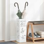 vidaXL Paraplu Standaard Wit 15,5x15,5x49 cm Staal, Verzenden, Nieuw