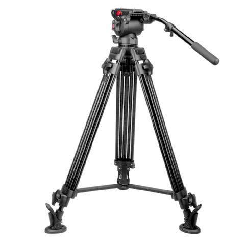 Video Statief met vloeistof gedempte kop 1.69m, Audio, Tv en Foto, Fotografie | Statieven en Balhoofden, Driepoot, Nieuw, 150 tot 175 cm
