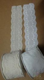 Broderie Katoen Kant Wit 50mm 3 meter per rol, Ophalen of Verzenden, Nieuw