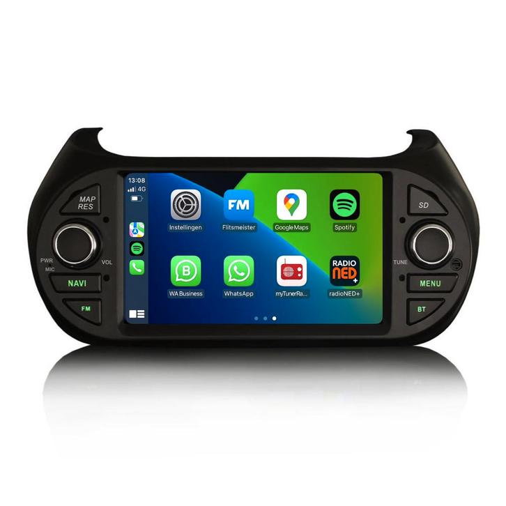 Fiat Fiorino CarPlay & Android Auto autoradio 2003 t/m 2008, Auto diversen, Autoradio's, Ophalen of Verzenden