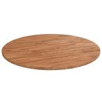 vidaXL Tafelblad rond Ø50x1,5 cm behandeld massief eiken, Huis en Inrichting, Tafels | Eettafels, Verzenden, Nieuw