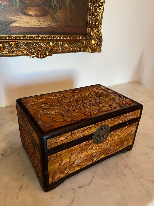 Sieradendoos - Hout - Uitgeholde Chinese doos, Antiek en Kunst, Curiosa en Brocante