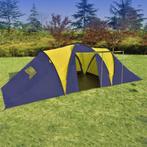 Kampeertent voor 9 personen polyester blauw en geel, Caravans en Kamperen, Kampeeraccessoires, Verzenden, Nieuw