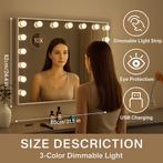 Hollywood spiegel - Make-up spiegel - Met verlichting - 80x6, Verzenden, Zo goed als nieuw