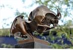 Beeld, heavy artfull bull fight - 25 cm - marner brons, Antiek en Kunst