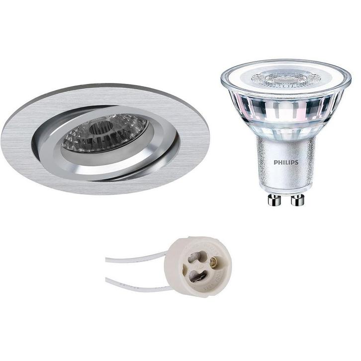GU10 Inbouwspot Set - Mat Goud - Rond - Kantelbaar - Philips, Huis en Inrichting, Lampen | Spots, Plafondspot of Wandspot, Nieuw
