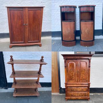 Grote keuze antieke en brocante kasten in Alphen ad Rijn beschikbaar voor biedingen