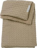 Meyco Baby Wafel Teddy ledikant deken - taupe - 100x150cm -, Verzenden, Nieuw