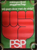 PSP poster 1971 - Wij gaan door met de strijd!, Gebruikt, Ophalen