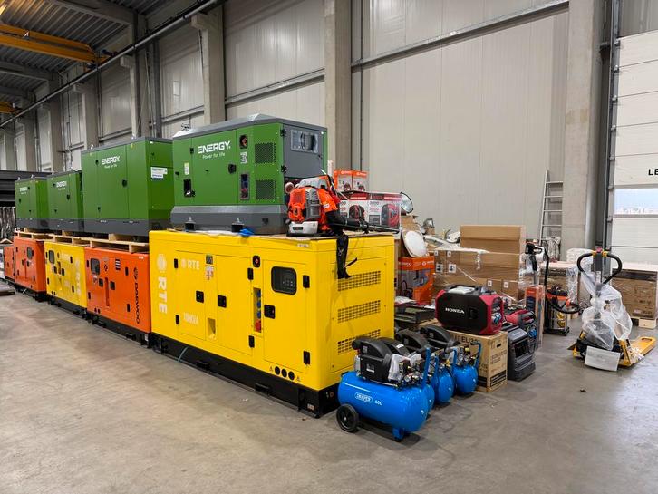 Generator aggregaten van 2 kVA tot 100 kVA, Doe-het-zelf en Verbouw, Aggregaten, Nieuw, Elektrisch startend, Geluidgedempt