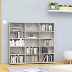 vidaXL Cd-kast 100x23x89,5 cm bewerkt hout betongrijs, Huis en Inrichting, Woonaccessoires | Cd- en Dvd-rekken, Verzenden, Nieuw