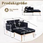 Verstelbare Bank-Fauteuil met Omzetbaar Bed 165×90×77 cm, Huis en Inrichting, Slaapkamer | Slaapbanken, Verzenden, Nieuw