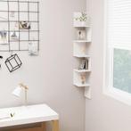 vidaXL Hoekwandschap 20x20x127,5 cm bewerkt hout wit, Huis en Inrichting, Woonaccessoires | Wandplanken en Boekenplanken, Verzenden