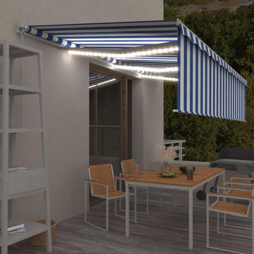 vidaXL Luifel handmatig uittrekbaar met rolgordijn LED 6x3 m, Tuin en Terras, Zonneschermen, Nieuw, Verzenden