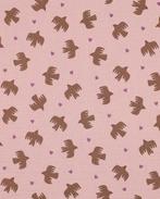 Double Gauze Katoen Vogels Roze, Hobby en Vrije tijd, Stoffen en Lappen, Nieuw, Roze