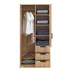 [en.casa] Kledingkast Eiselfing 176x80x52 cm met 5 vakken en, Verzenden, Nieuw