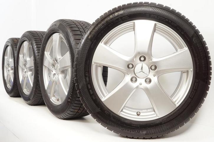 Mercedes C Klasse W205 17 inch velgen + Winterbanden Contine, Auto-onderdelen, Banden en Velgen, Velg(en), Gebruikt, 17 inch, Winterbanden