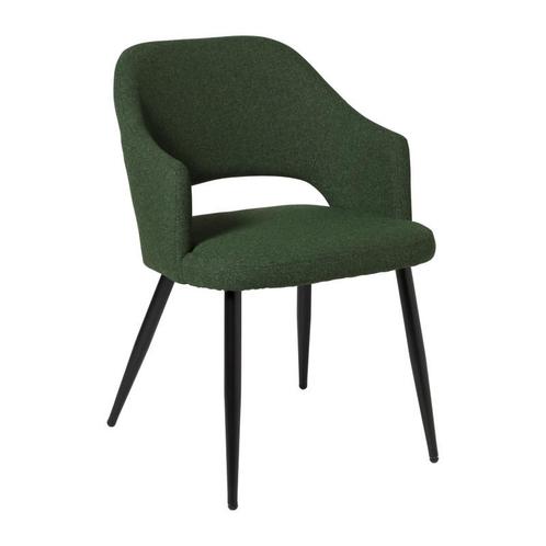 Eetkamerstoel Leonardo met armleuning  - groen - 81x62.5x56, Huis en Inrichting, Stoelen, Verzenden