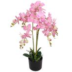 vidaXL Kunstplant orchidee met pot 75 cm roze, Huis en Inrichting, Woonaccessoires | Kunstplanten en Kunstbloemen, Verzenden, Nieuw