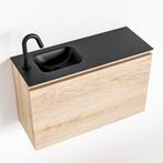 MONDIAZ OLAN 80cm toiletmeubel washed_oak. LEX wastafel, Ophalen of Verzenden, Nieuw, Bad