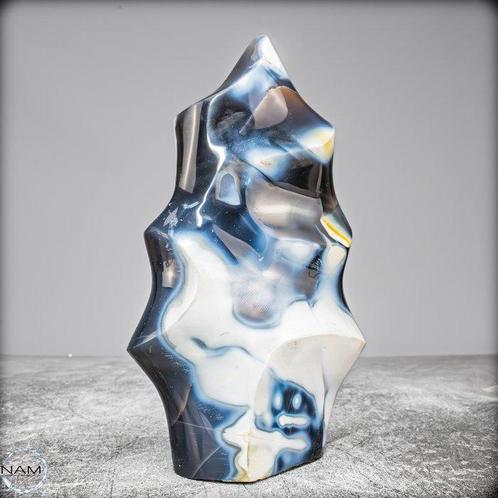 Zeldzame natuurlijke agaat Orca Vlam- 746.66 g, Verzamelen, Mineralen en Fossielen