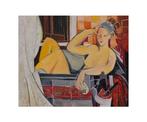Postcubist School (XX) - The serene bath, Antiek en Kunst, Kunst | Schilderijen | Klassiek
