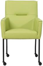 Felgroene leren moderne eetkamerstoel - Toledo Leer Lime (fe, Huis en Inrichting, Stoelen, Overige kleuren, Nieuw, Leer, Ophalen of Verzenden