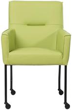 Felgroene leren moderne eetkamerstoel - Toledo Leer Lime (fe, Huis en Inrichting, Stoelen, Nieuw, Eigentijds, Leer, Ophalen of Verzenden