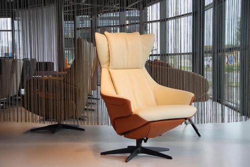 Design relaxfauteuil leer Gealux Arc 2008 met 2 motoren+accu, Huis en Inrichting, Fauteuils, Nieuw, Leer, Ophalen of Verzenden