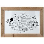 Whiteboard Steigerhout 40x50cm, Nieuw in verpakking