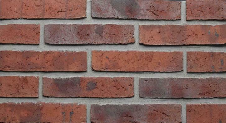 art. 8266 bakstenen rood paars nuance wasserstrich, Doe-het-zelf en Verbouw, Metselstenen, Bakstenen, Nieuw