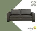 Leren bank Enjoy - 2,5 zits - Toledo Antracite, Huis en Inrichting, Banken | Bankstellen, Nieuw, Ophalen of Verzenden, Rechte bank