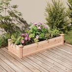 Plantenbak verhoogd met voering 120x45x25 cm massief vure..., Huis en Inrichting, Verzenden, Nieuw