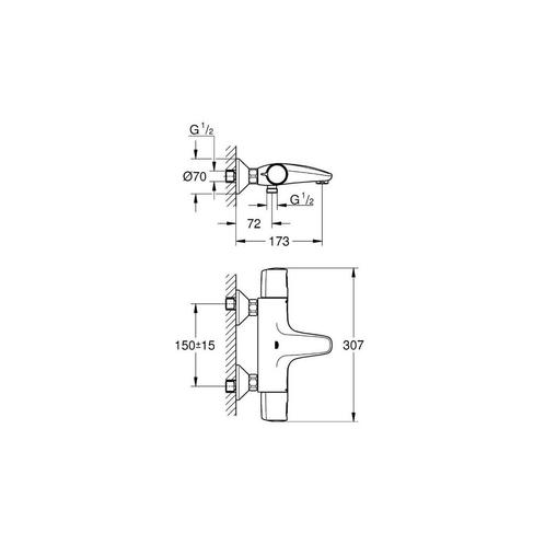 Grohe Bad/douchemengkraan Precision Trend Chroom, Doe-het-zelf en Verbouw, Sanitair, Ophalen of Verzenden