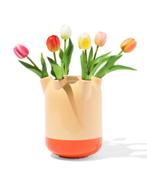 HEMA Tulpenvaas Ø18.5x22cm perzik, Huis en Inrichting, Verzenden, Nieuw