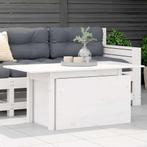 vidaXL Tuintafel 100x50x75 cm massief grenenhout wit, Verzenden, Nieuw