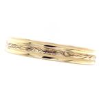 Gouden vintage bangle met gravure 14 krt, Ophalen of Verzenden, Nieuw