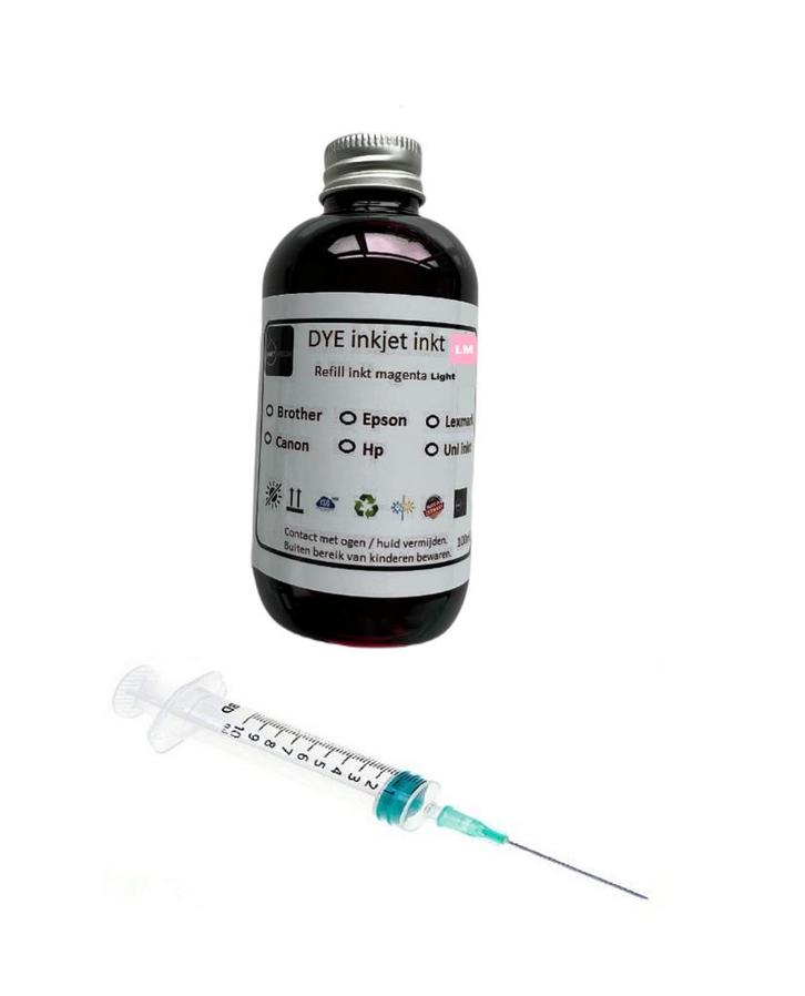 Geschikt HP navul inkt LICHT MAGENTA (licht rood) 100ml, Computers en Software, Printerbenodigdheden, Cartridge, Nieuw